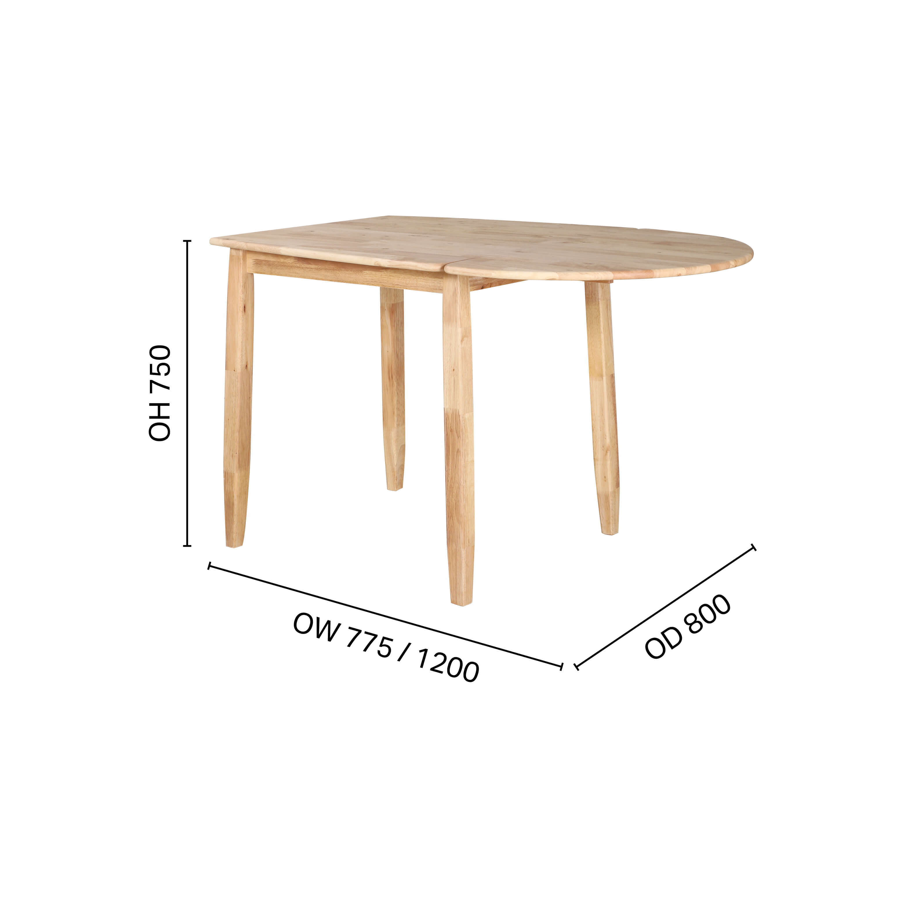 Party Extendable Dining Table – W775/1200